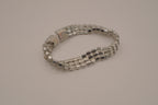Three-row rhinestone tennis bracelet