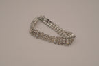 Three-row rhinestone tennis bracelet