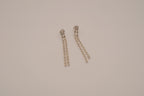 Vintage silver-tone linear drop earrings