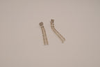 Vintage silver-tone linear drop earrings