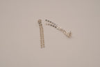 Vintage silver-tone linear drop earrings