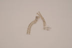 Vintage silver-tone linear drop earrings