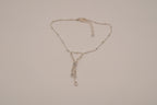 Vintage Avon silver-tone rhinestone drop anklet&nbsp;
