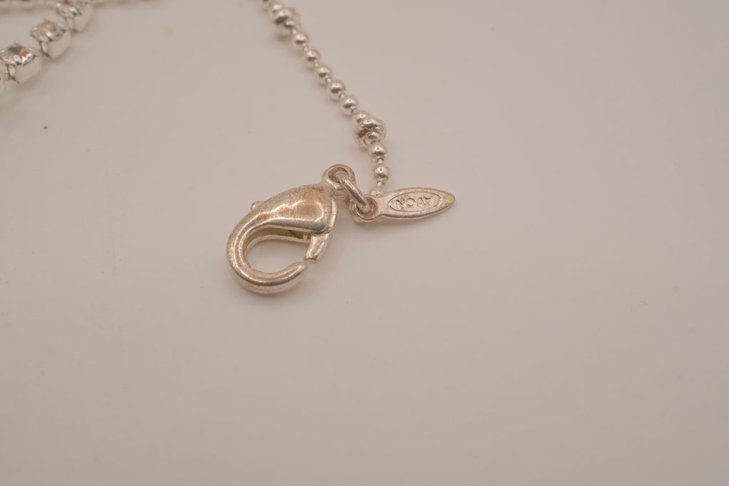 Vintage Avon silver-tone rhinestone drop anklet&nbsp;