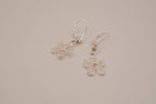 Vintage Avon In Bloom Silvertone Floral Dangle Earrings