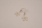 Vintage Avon In Bloom Silvertone Floral Dangle Earrings