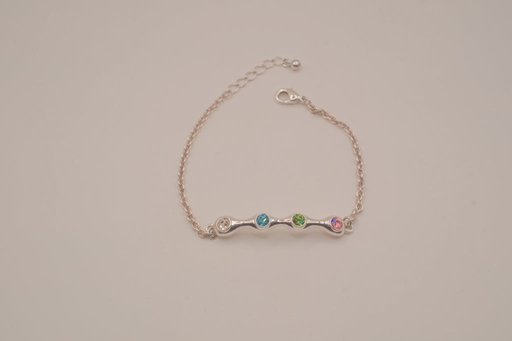 Vintage Avon Silvertone Pastel Rhinestone Bracelet