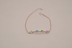 Vintage Avon Silvertone Pastel Rhinestone Bracelet
