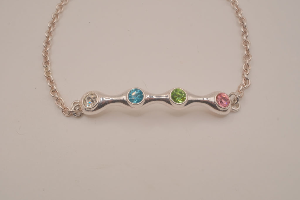 Vintage Avon Silvertone Pastel Rhinestone Bracelet