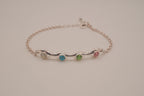 Vintage Avon Silvertone Pastel Rhinestone Bracelet