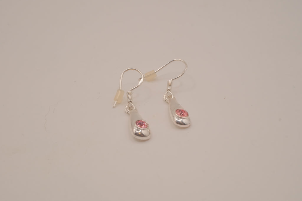 Vintage Avon silver teardrop dangle earrings
