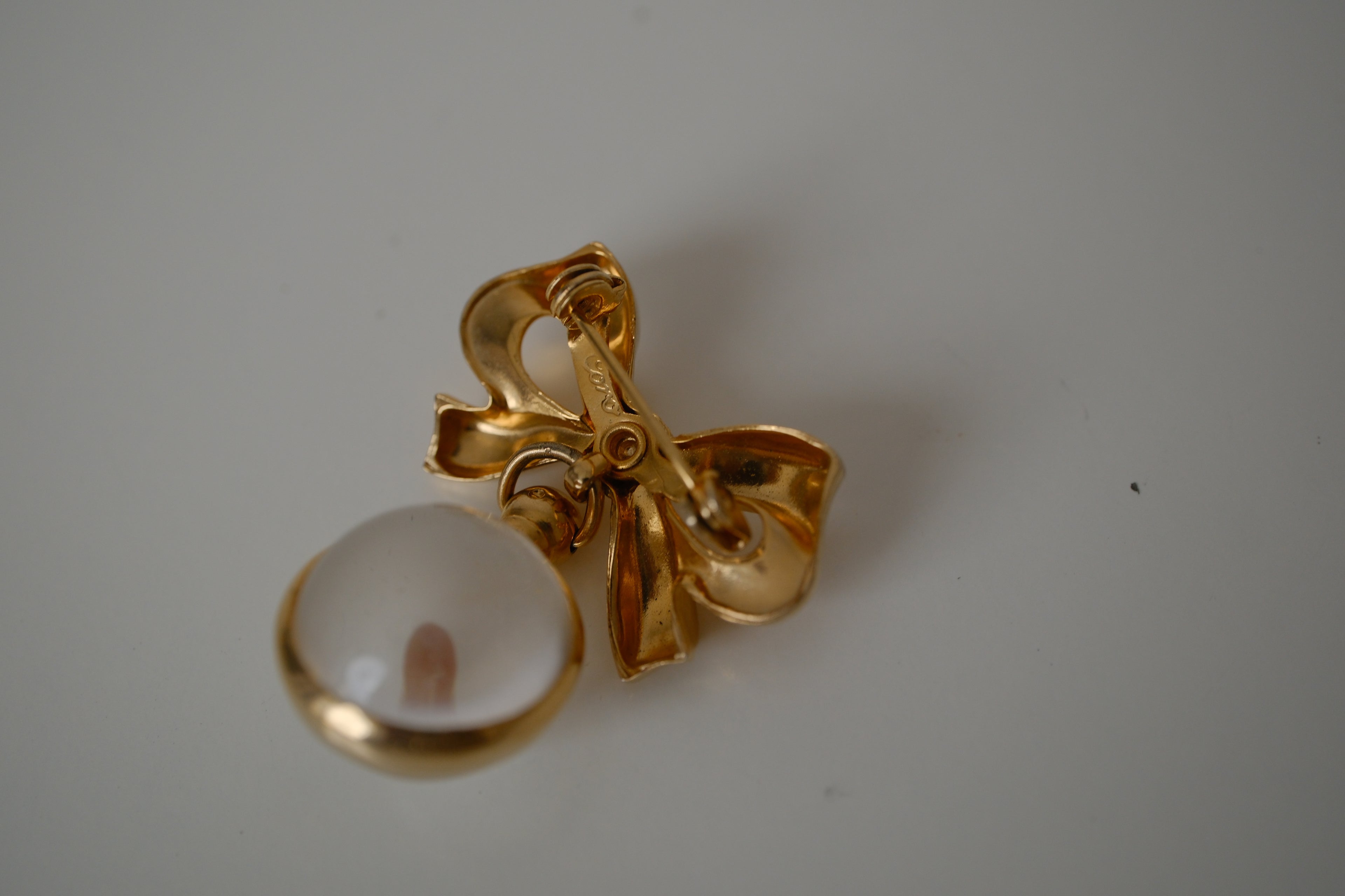 Vintage Coro Mustard Seed Bow Brooch