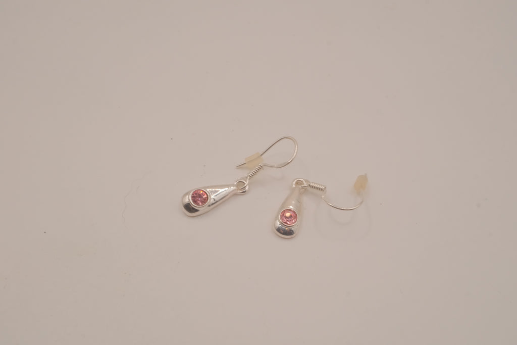 Vintage Avon silver teardrop dangle earrings