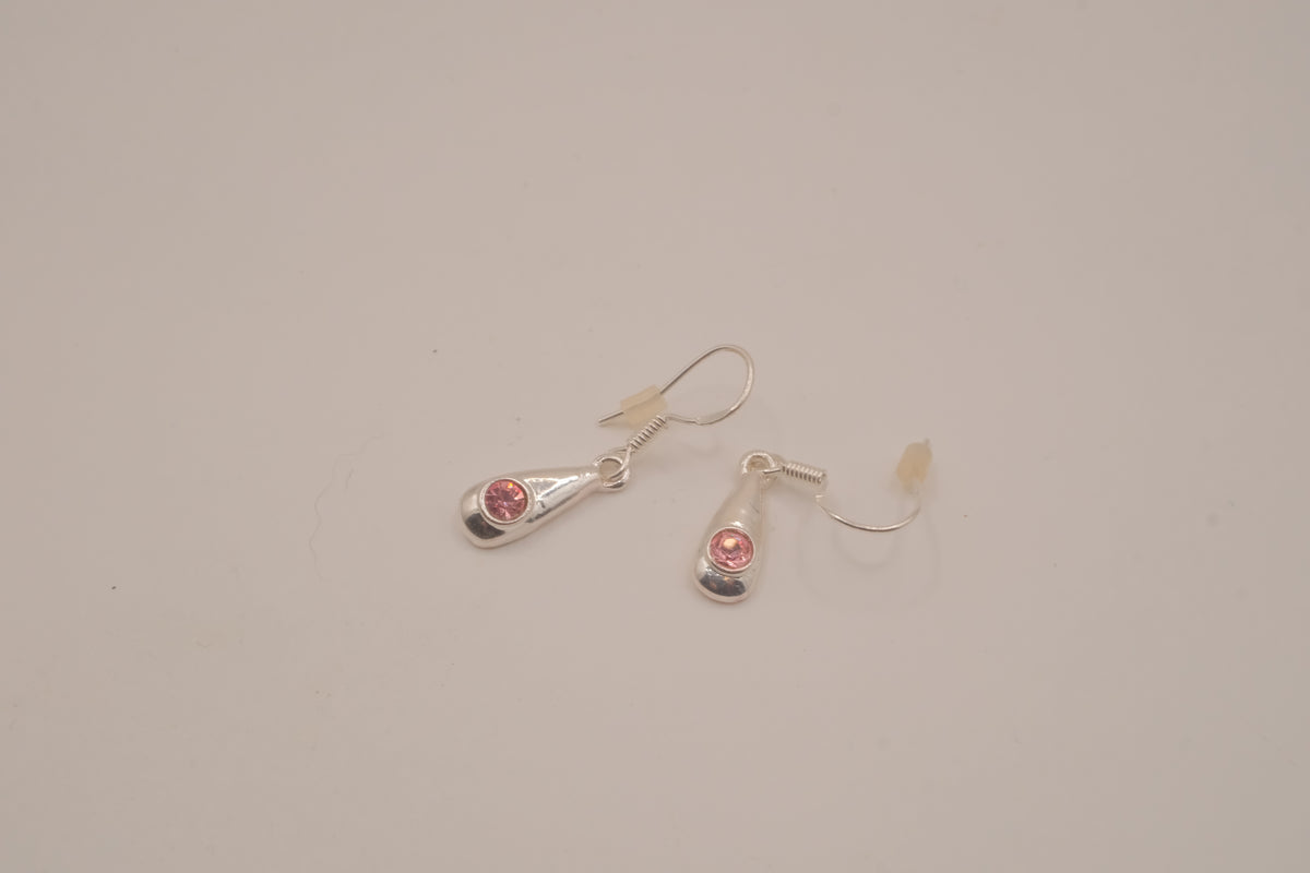 Vintage Avon silver teardrop dangle earrings