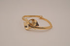 Vintage Avon gold-tone calla lily hinged bangle bracelet