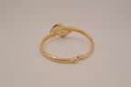 Vintage Avon gold-tone calla lily hinged bangle bracelet