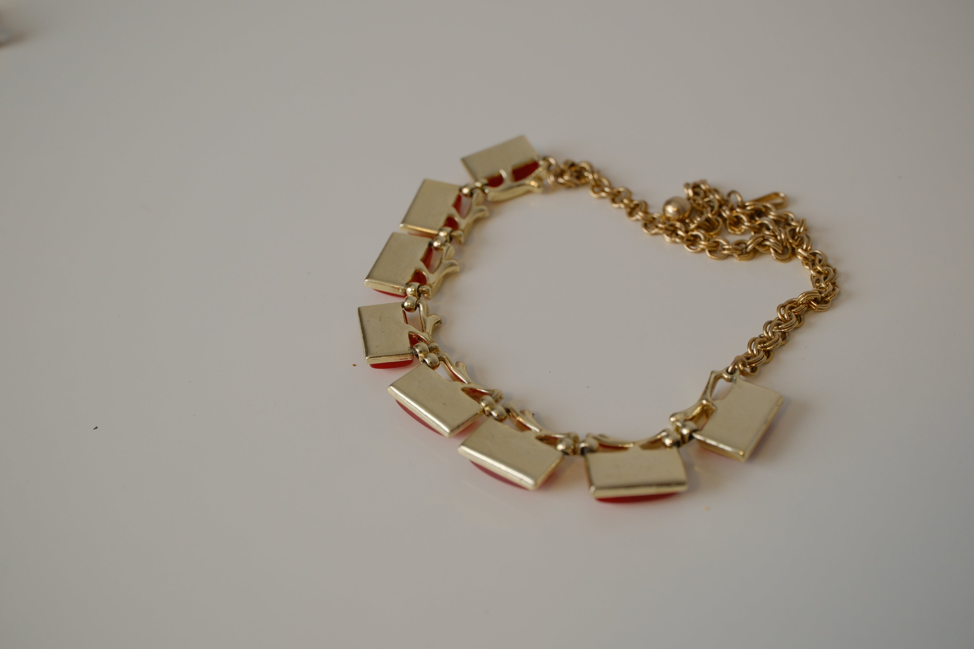 Vintage Coro Red Lucite necklace