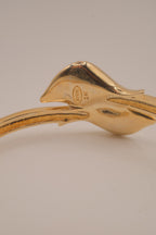 Vintage Avon gold-tone calla lily hinged bangle bracelet
