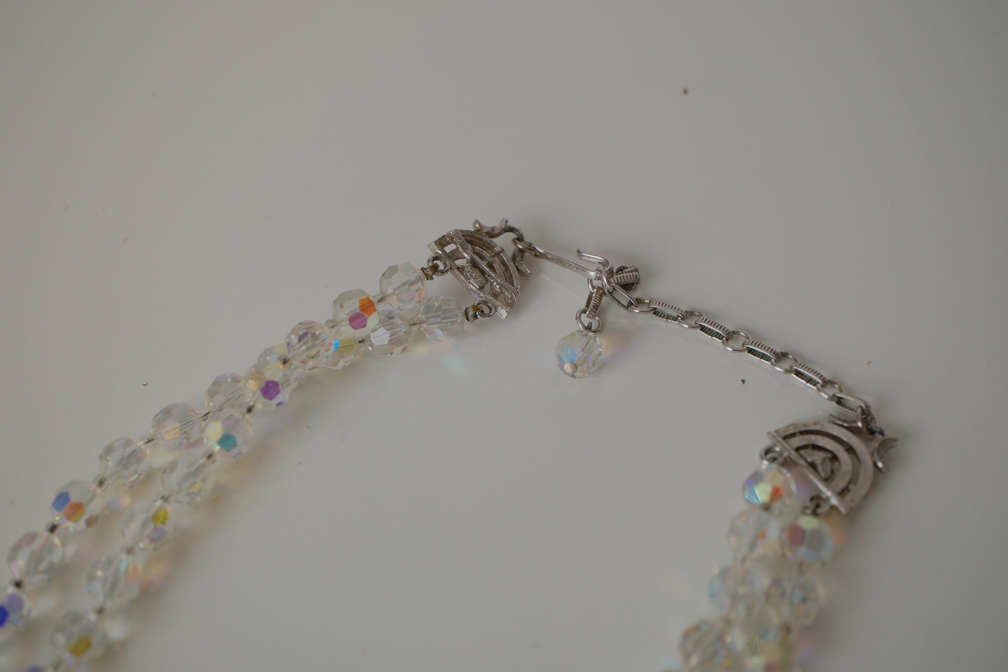 Vintage Coro &nbsp;Aurora Borealis Crystal Bead Necklace