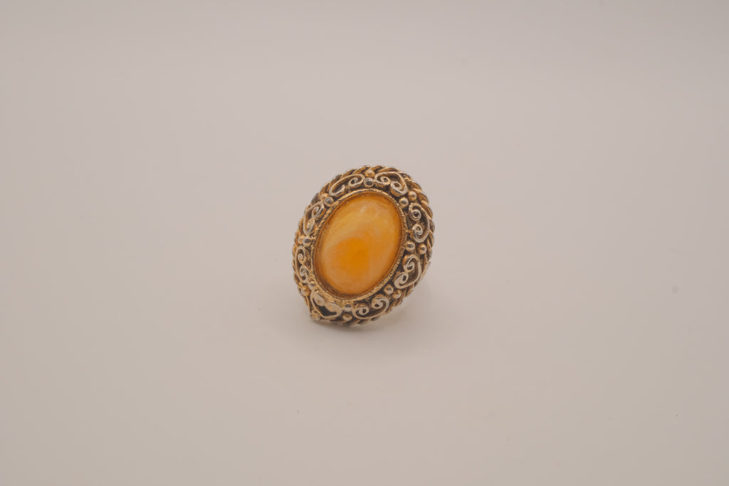 Vintage egg yolk butterscotch amber ring