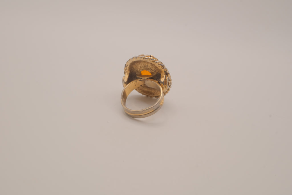 Vintage egg yolk butterscotch amber ring