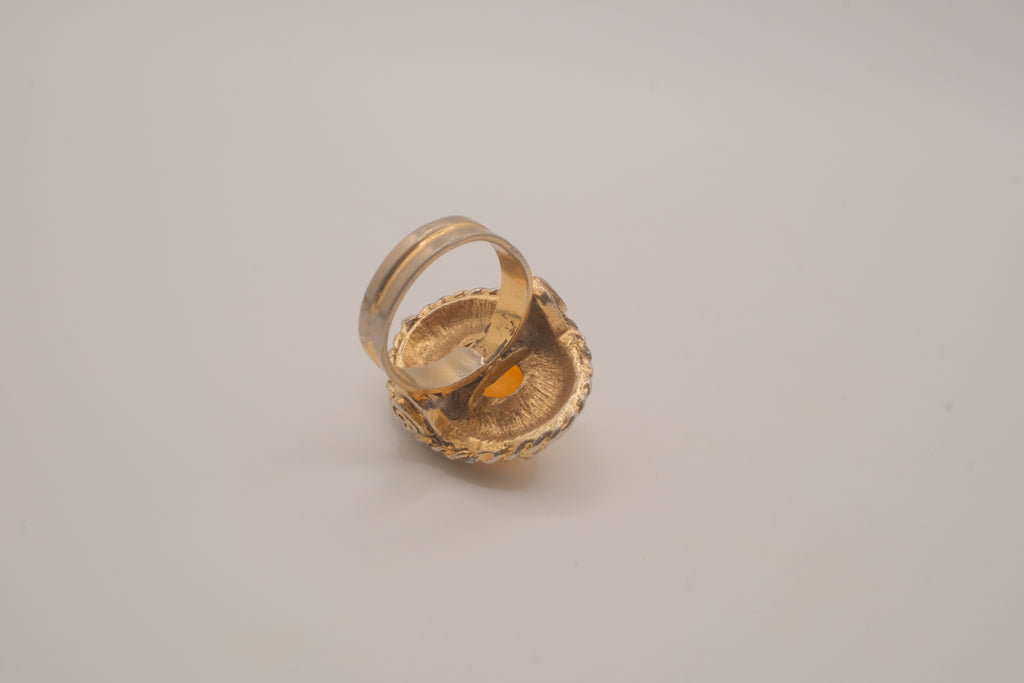 Vintage egg yolk butterscotch amber ring