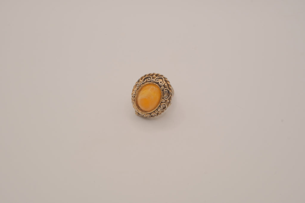 Vintage egg yolk butterscotch amber ring