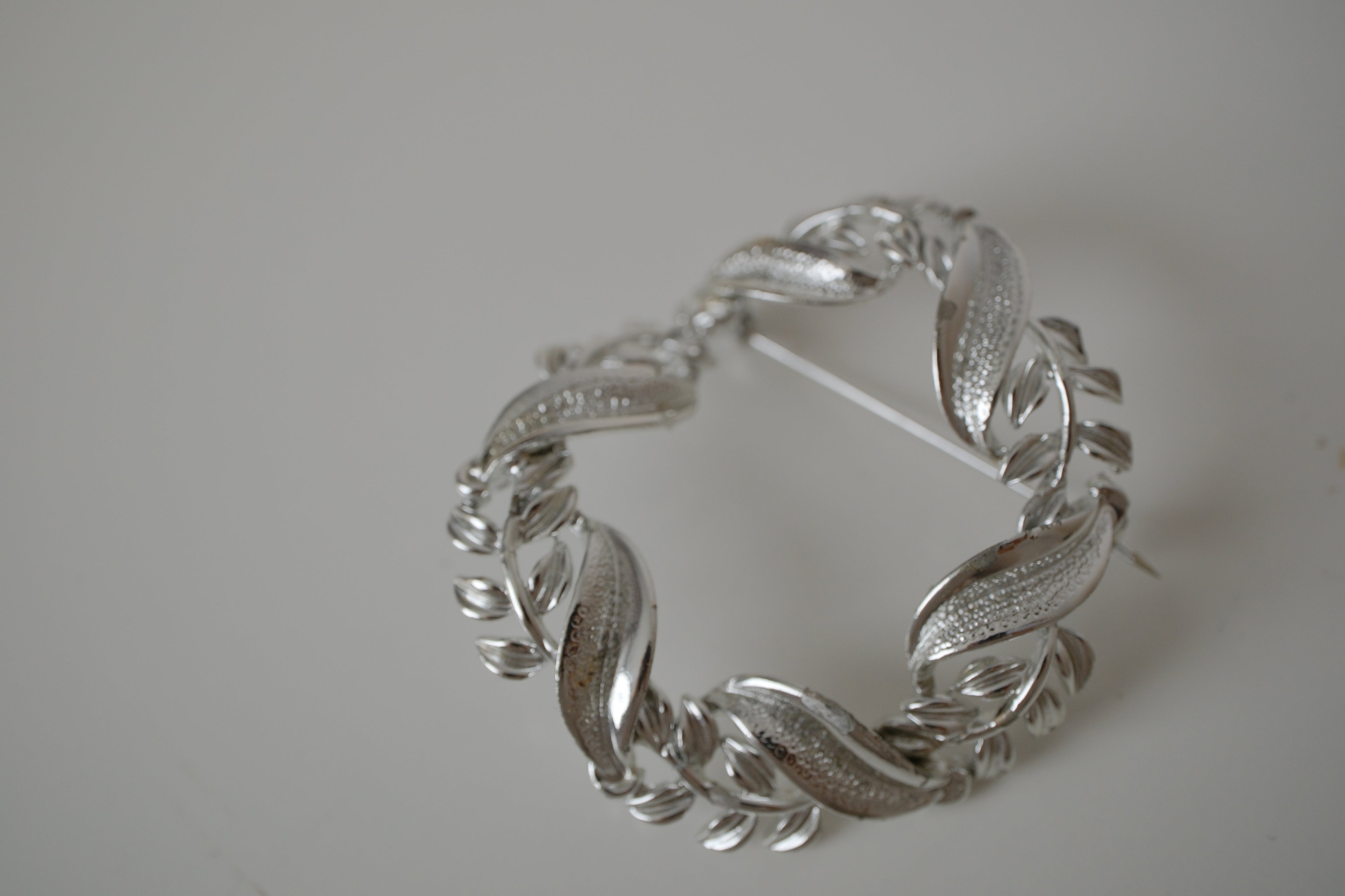 Vintage Coro leaf wreath brooch