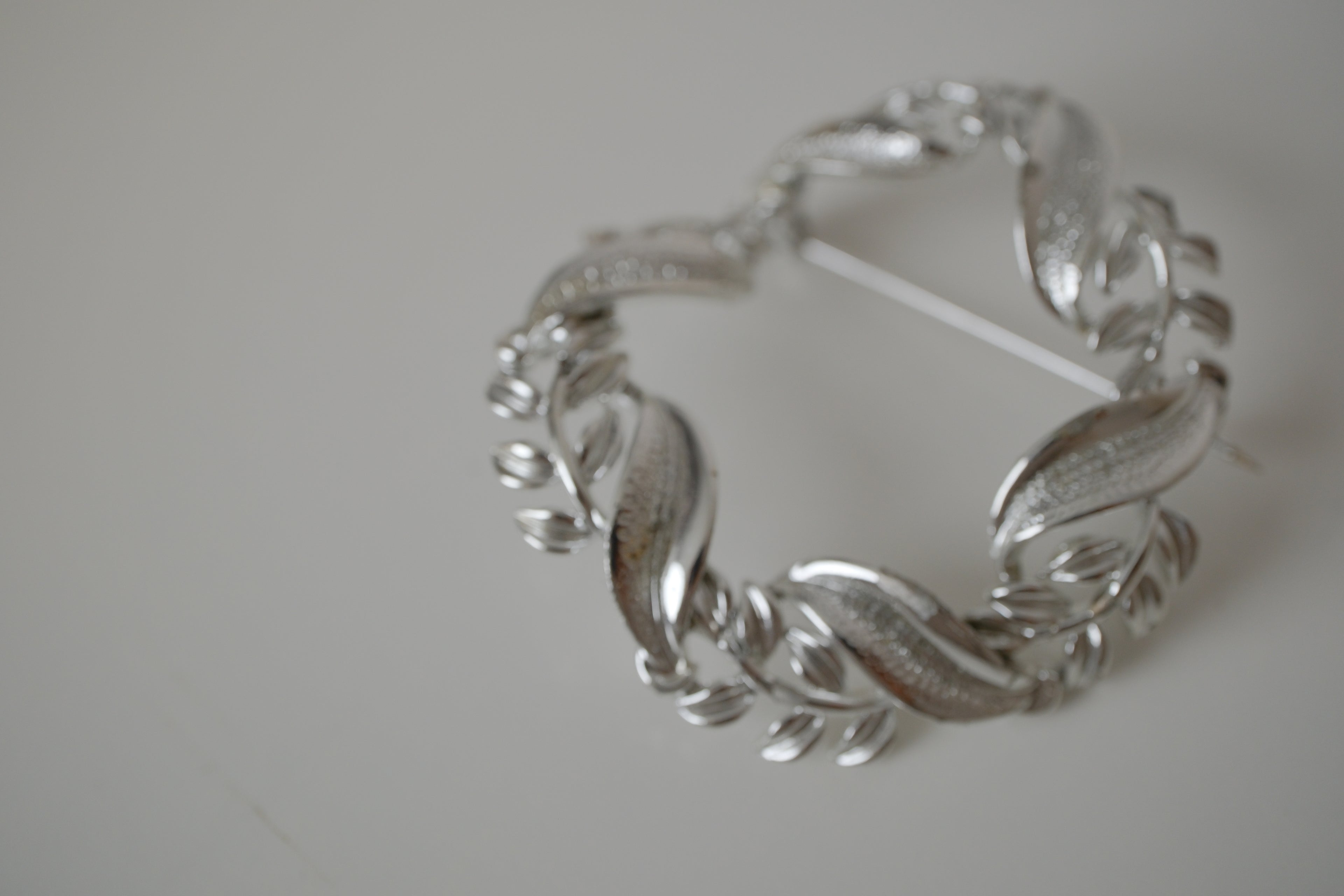 Vintage Coro leaf wreath brooch