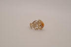 Vintage filigree butterscotch hue statement ring