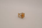 Vintage filigree butterscotch hue statement ring