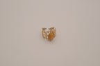 Vintage filigree butterscotch hue statement ring