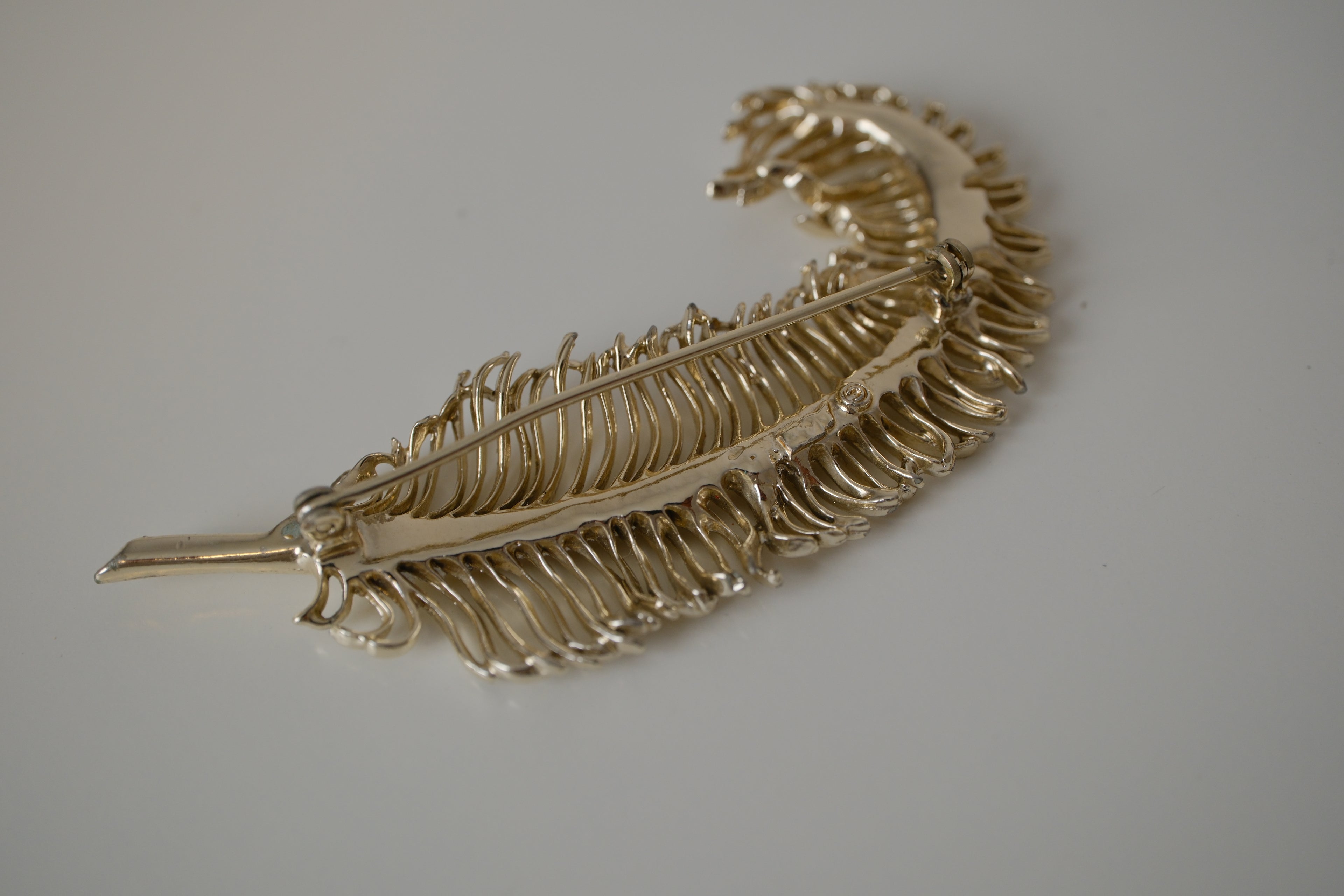 Vintage Coro feather brooch