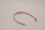 Oval-cut red stone tennis bracelet