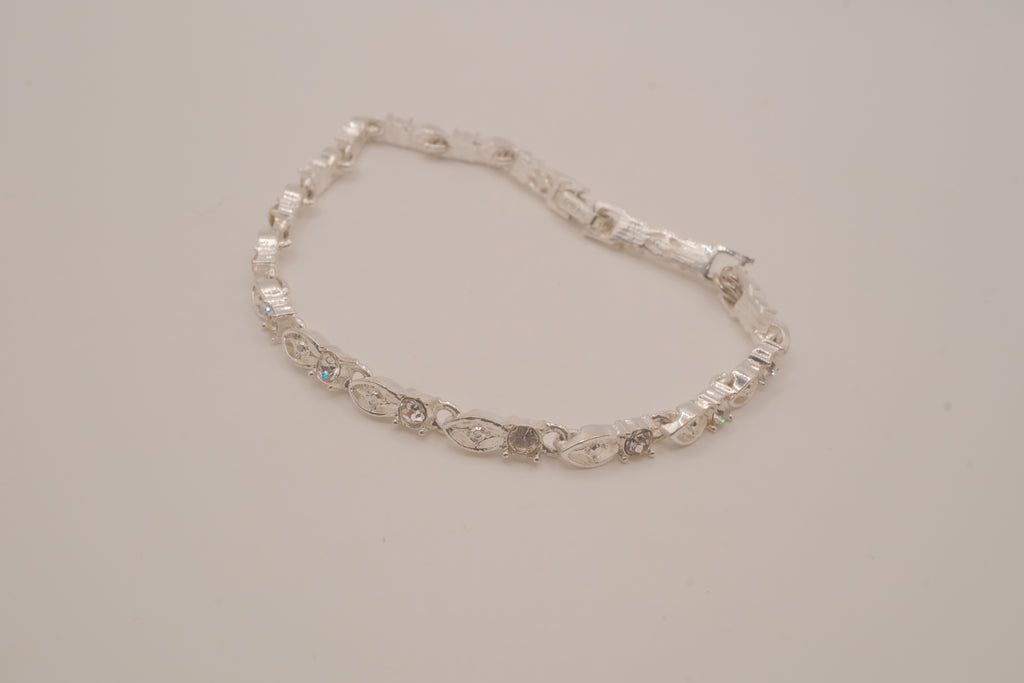 Vintage Avon silver-tone rhinestone tennis bracelet