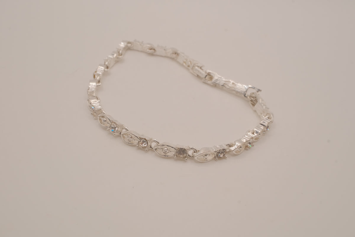 Vintage Avon silver-tone rhinestone tennis bracelet