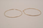 Sterling Silver textured hoop earrings