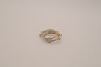 Vintage multi-band harem ring featuring blue stones
