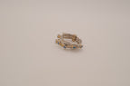 Vintage multi-band harem ring featuring blue stones