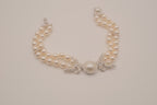 Vintage double-strand faux pearl bracelet