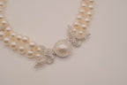 Vintage double-strand faux pearl bracelet