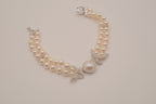 Vintage double-strand faux pearl bracelet