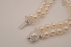Vintage double-strand faux pearl bracelet