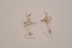 Vintage sterling silver double dolphin dangle earrings