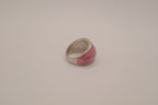 Pink marbled dome ring