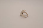 Vintage modernist silver tone statement ring