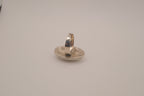Vintage modernist silver tone statement ring