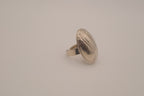 Vintage modernist silver tone statement ring