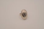 Vintage modernist silver tone statement ring