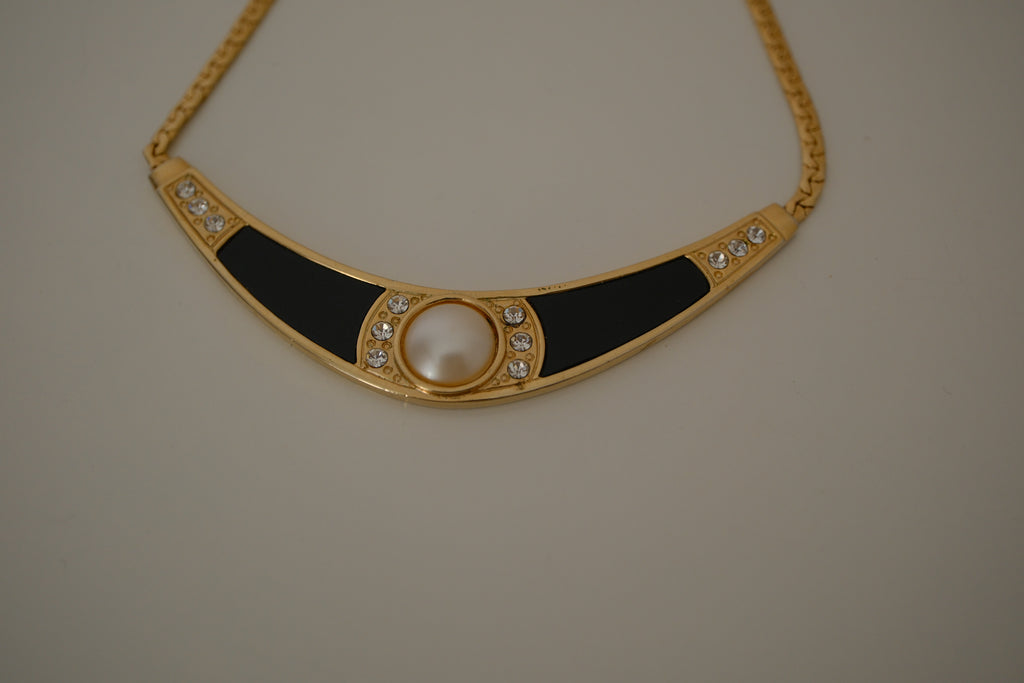 Vintage Gold toned collar necklace